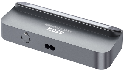 Station de charge avec câble USB-C OEM LCD470W, 470W, 5A, 2 x USB-A - 3 x USB-C, Gris