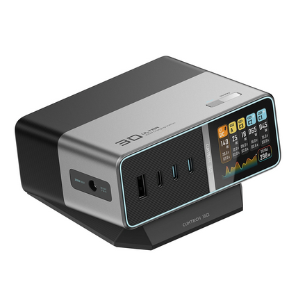 Chargeur Station Cuktech TA3005U, 300W, 1 x DC - 1 x USB-A - 3 x USB-C, Gris