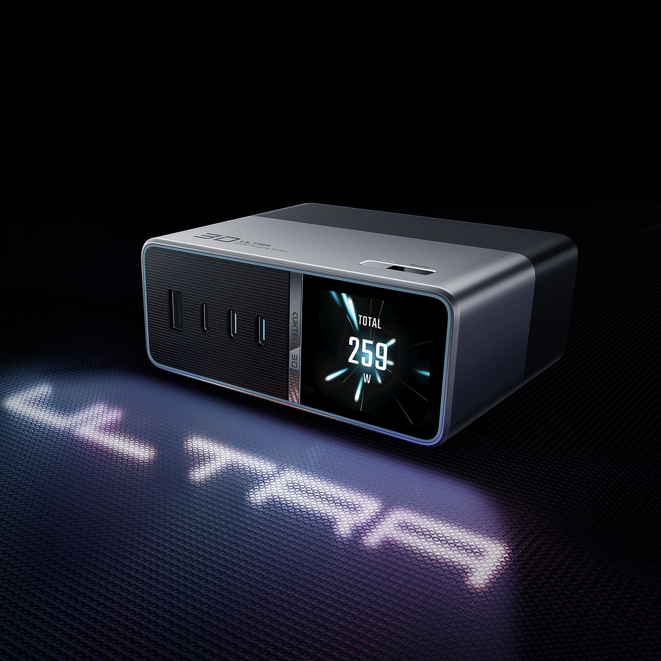 Chargeur Station Cuktech TA3005U, 300W, 1 x DC - 1 x USB-A - 3 x USB-C, Gris