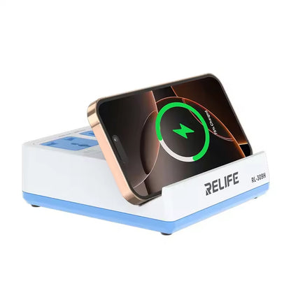 Relife RL-309H QI Ladestation Ladegerät, 72W, 1 x USB-A - 3 x USB-C, Weiß