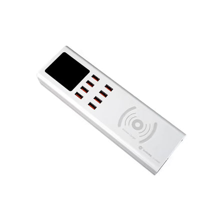 Ladestation Sunshine SS-309WD QI, 40W, 2.4A, 8 x USB-A, Weiß
