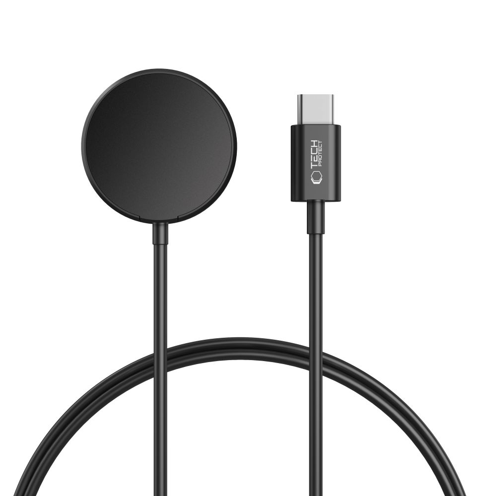 Wireless-Ladegerät Tech-Protect MC03 Ultraboost für Samsung Galaxy Watch Series, USB-C, Schwarz