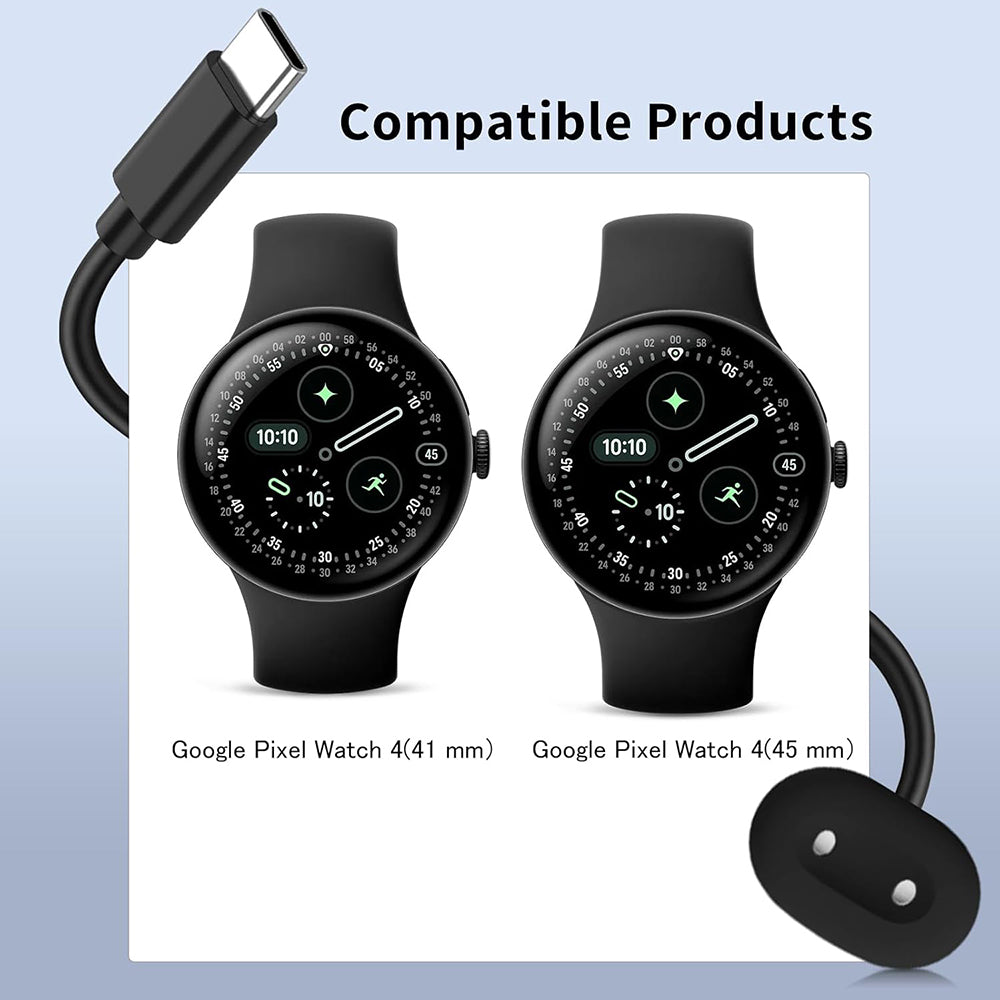Chargeur sans fil Techsuit THPX pour Google Pixel Watch 4 Series, Noir
