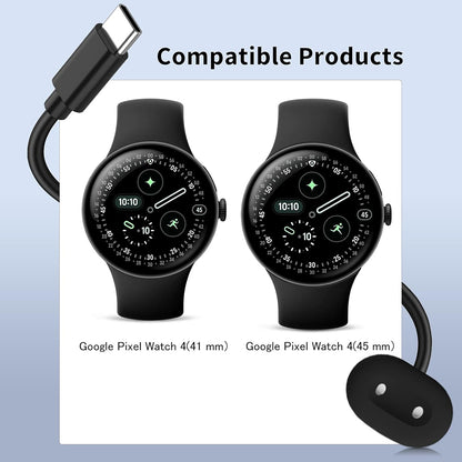 Chargeur sans fil Techsuit THPX pour Google Pixel Watch 4 Series, Noir