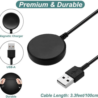 Chargeur sans fil Techsuit TSC11 pour Samsung Galaxy Watch Series, USB-A, Noir