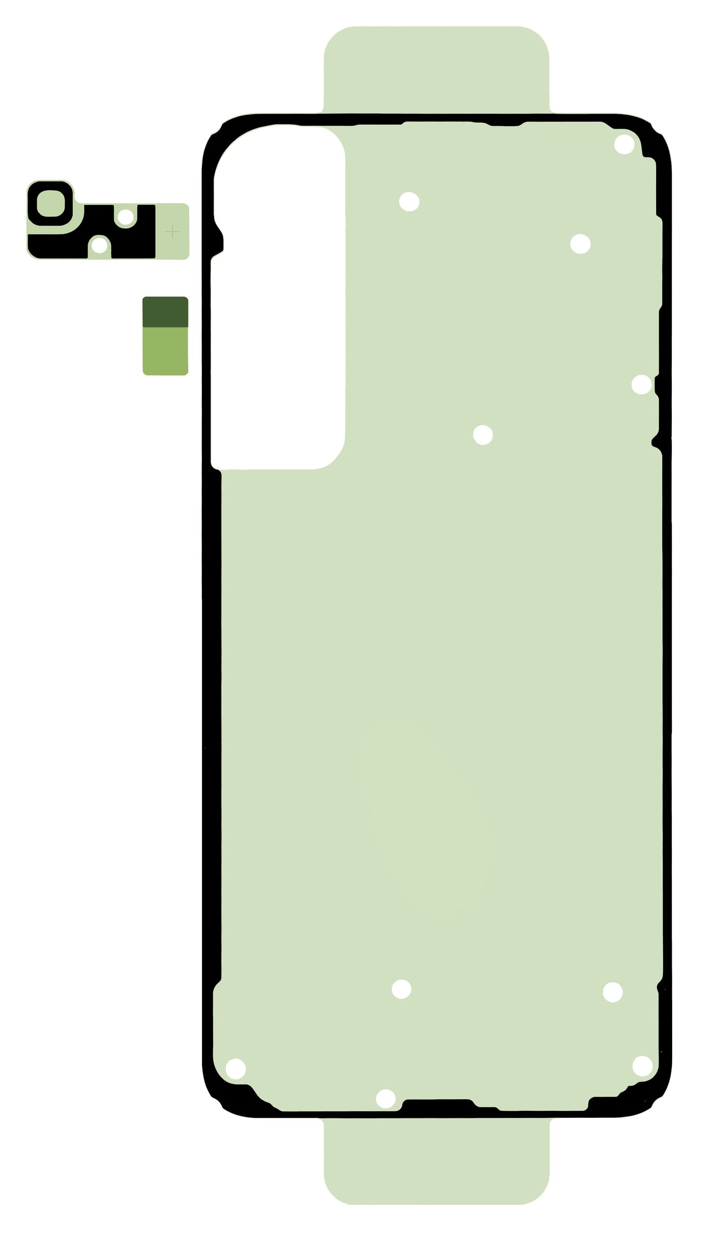 Klebeset für Akkudeckel Samsung Galaxy S25+ S936, Service Pack GH82-36508A