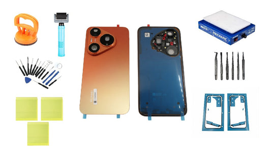 Kit de coque arrière Huawei Pura 90s Pro Orange Soda Service Pack et outils de réparation dédiés