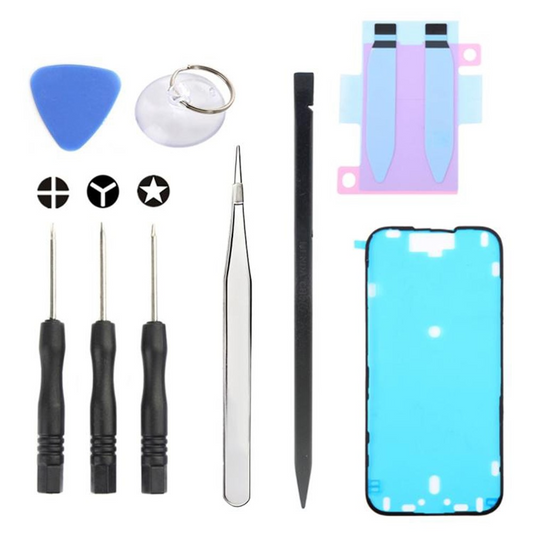 Jiafa Reparaturset JF-8162 für den Austausch des Apple iPhone 16 Akkus, 9in1