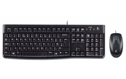 Kit Clavier Souris Filaire USB Logitech MK120, Noir