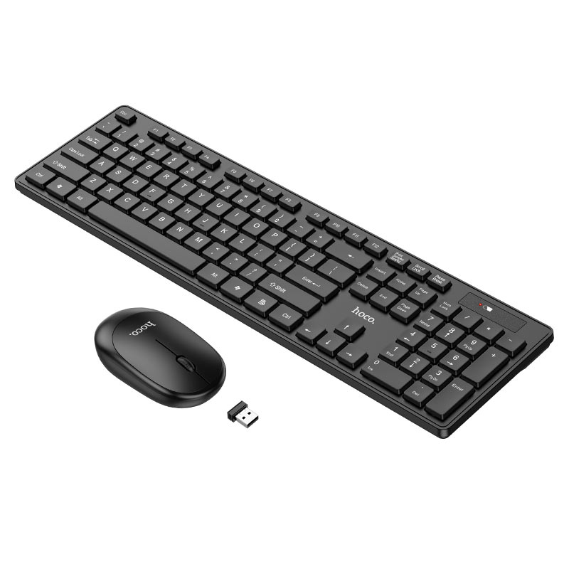 Kit Tastatur Maus Wireless HOCO GM17, Schwarz