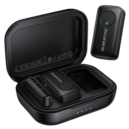 Micro-cravate Borofone BFK17 Lemai, USB-C, Lot de 2 pièces, Noir