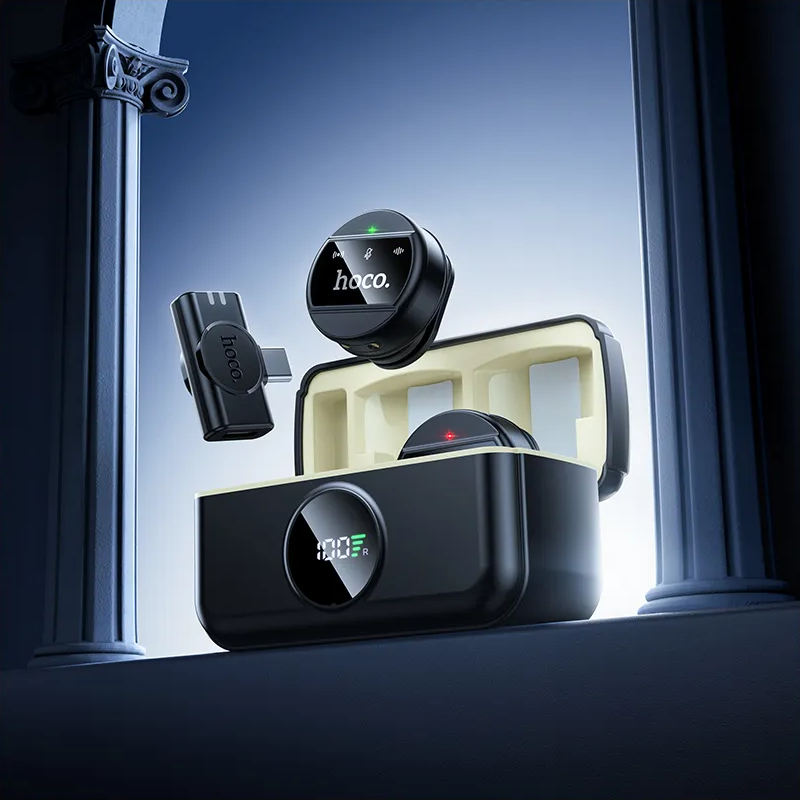 Lavalier HOCO L22, USB-C / Lightning, Set 2 pièces, Noir