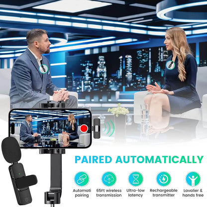 Lavalier Techsuit LW2, USB-C, Lot de 2 pièces, Noir