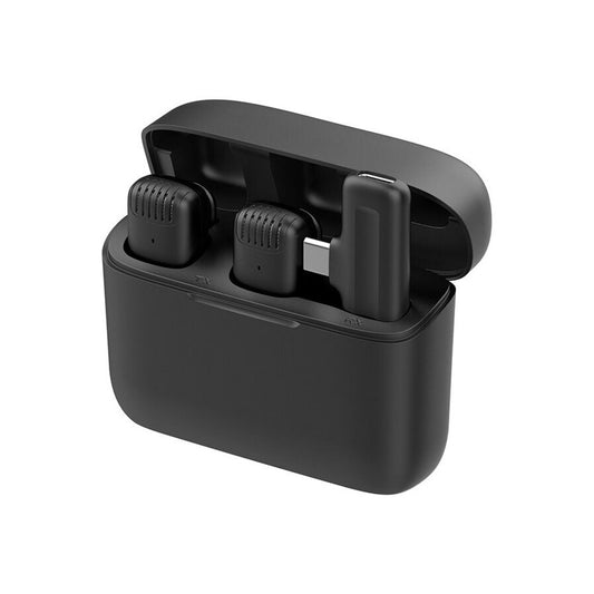 Lavalier Techsuit LW4, USB-C, Lot de 2 pièces, Noir