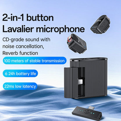 Lavallière Yesido KR19, USB-C / Lightning, Set 2 pièces, Noire