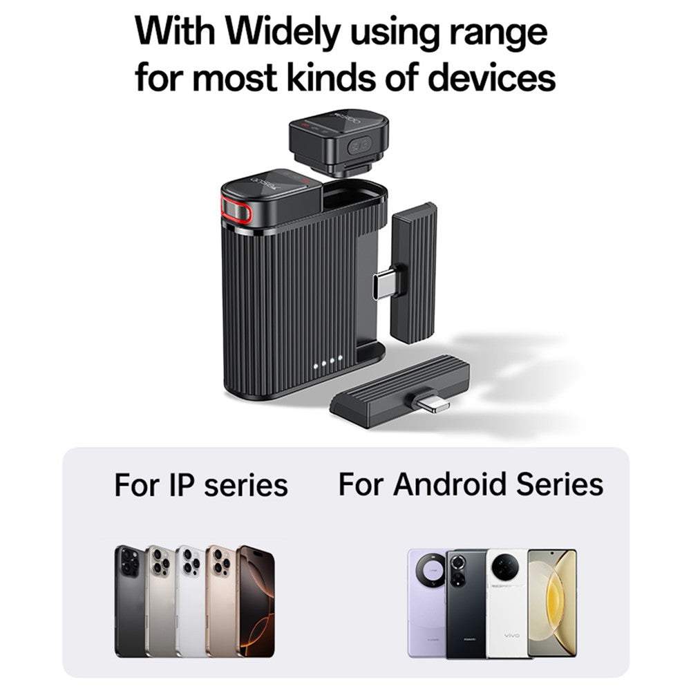 Lavallière Yesido KR19, USB-C / Lightning, Set 2 pièces, Noire