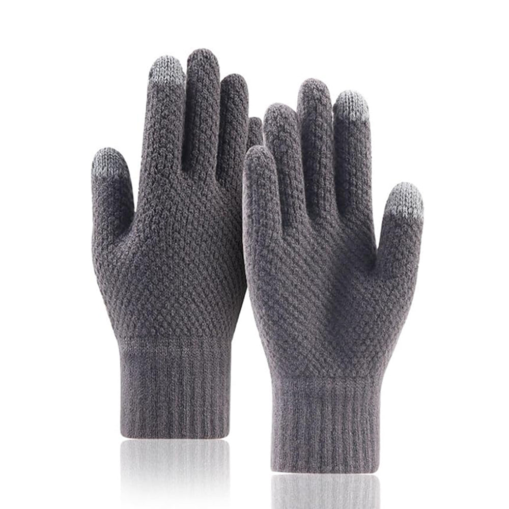 Techsuit ST0013 Winter-Touchscreen-Handschuhe für Herren, Größe 22cm, Grau