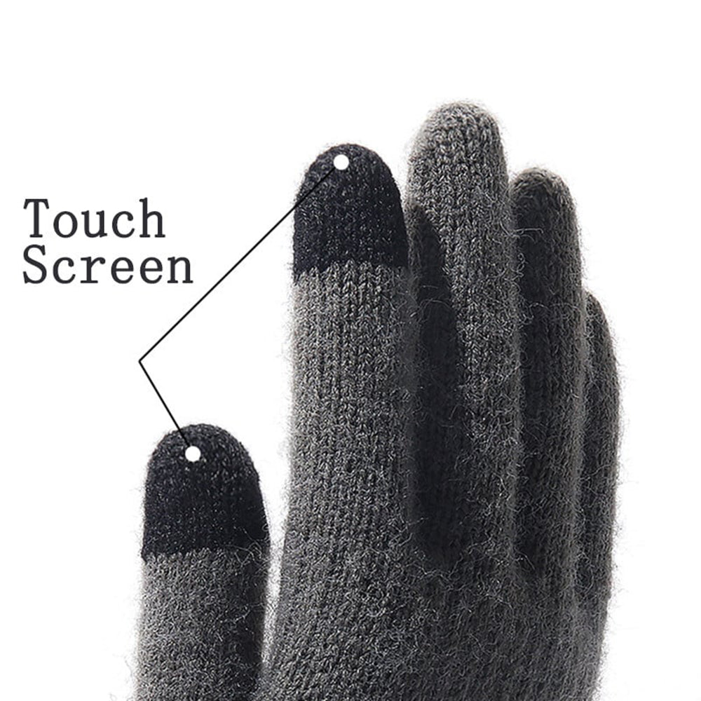 Techsuit Herren Winter-Touchscreen-Handschuhe ST0013, Größe 22cm, Braun