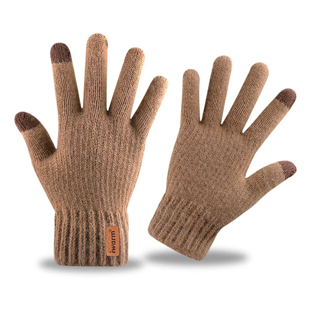 Gants d'hiver tactiles Iwarm ST0016, Taille 22cm, Marron