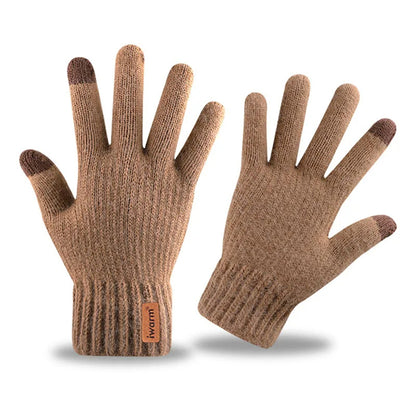 Gants d'hiver tactiles Iwarm ST0016, Taille 22cm, Marron