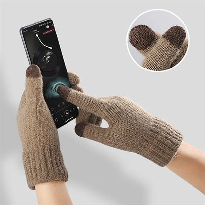 Gants d'hiver tactiles Iwarm ST0016, Taille 22cm, Marron