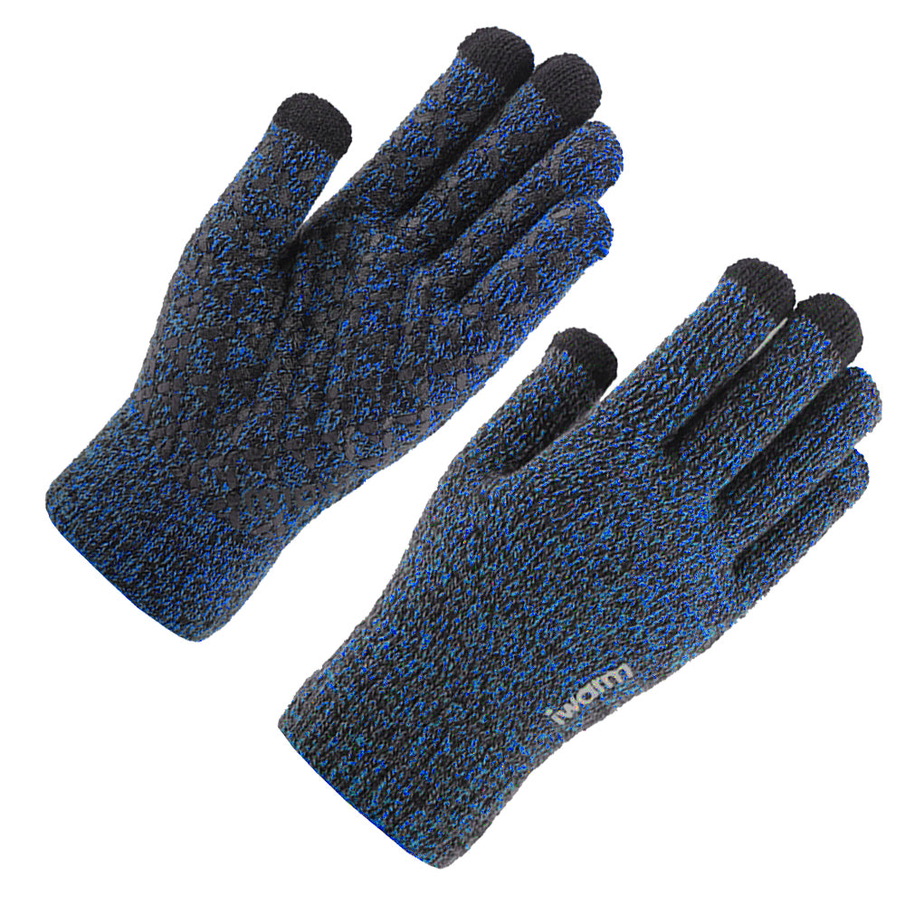 Gants d'Hiver Tactiles Iwarm ST0018, Taille 23cm, Bleus