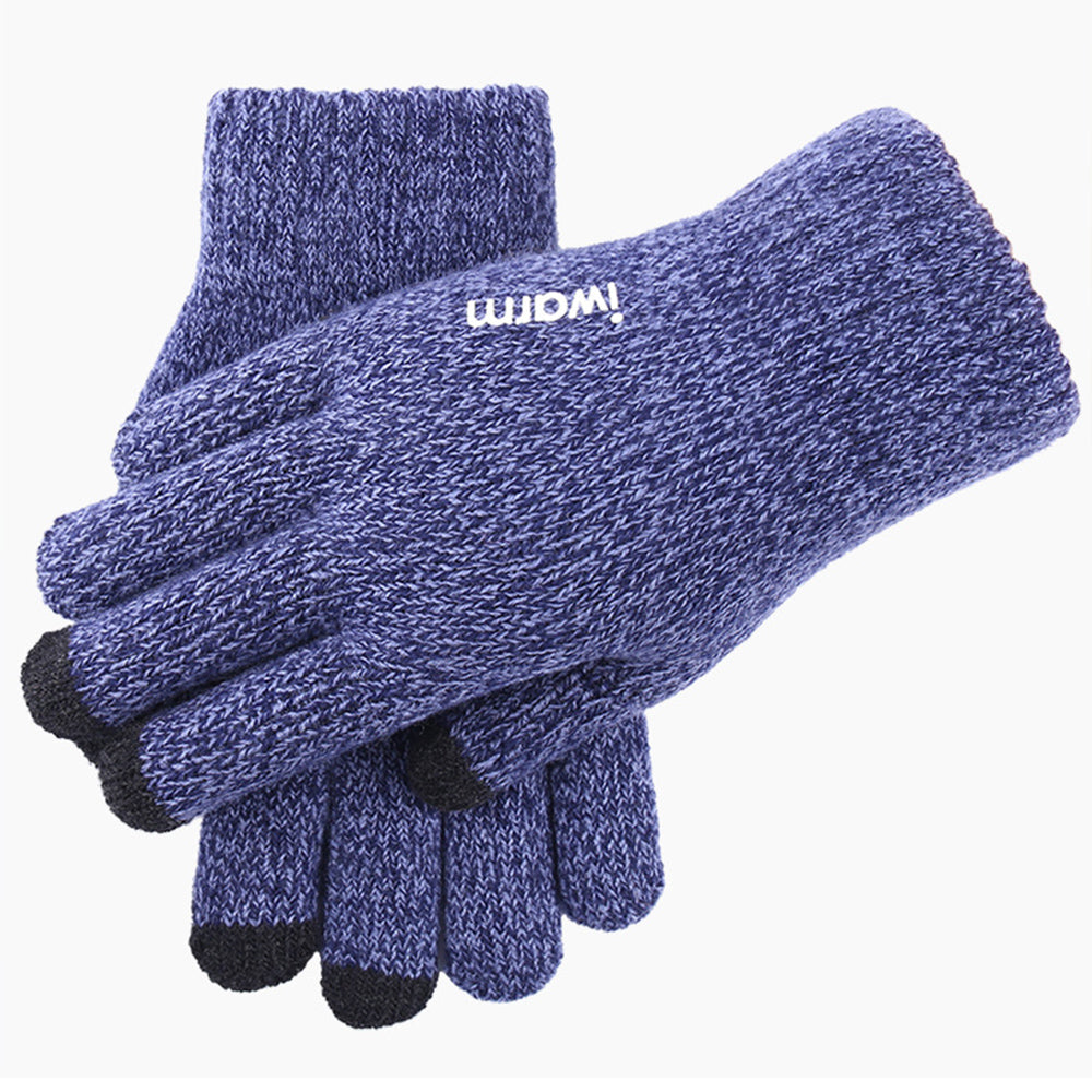 Gants d'Hiver Tactiles Iwarm ST0018, Taille 23cm, Bleus
