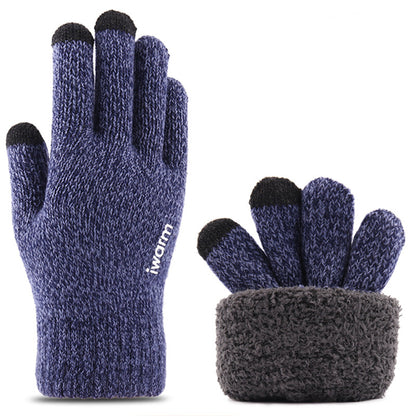 Gants d'Hiver Tactiles Iwarm ST0018, Taille 23cm, Bleus