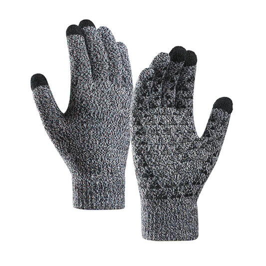 Winter-Touchscreen-Handschuhe Iwarm ST0018, Größe 23cm, Schwarz Grau