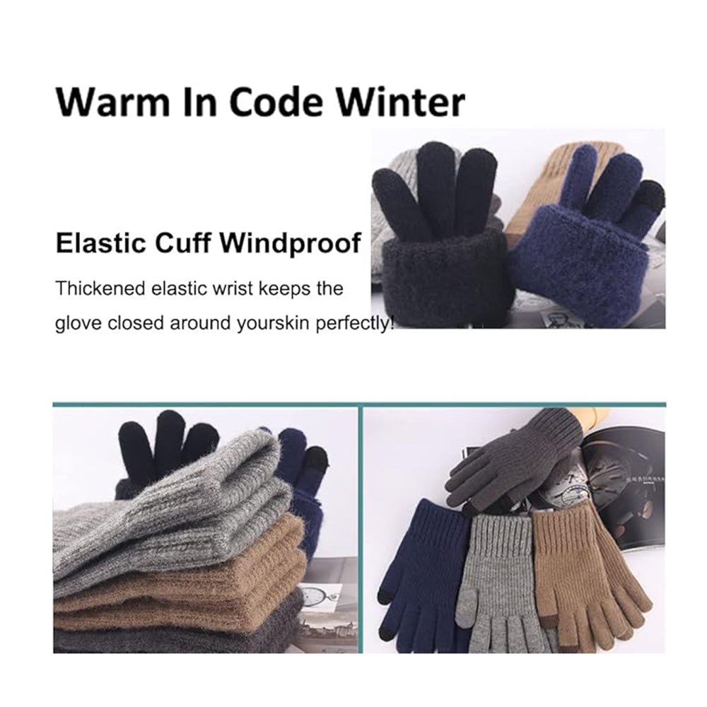 Unisex Winter-Touchscreen-Handschuhe Techsuit ST0012, Größe 22cm, Braun