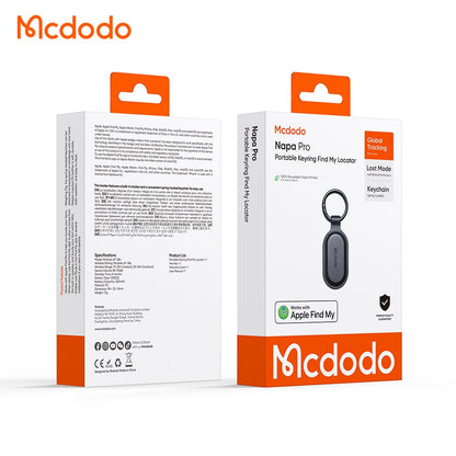 Mcdodo SmartTag Schlüsselanhänger Napa Pro AT-3840 für iOS-Serie, Schwarz