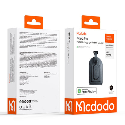 Mcdodo SmartTag Luggage Napa Pro AT-3790 pour iOS Series, Noir