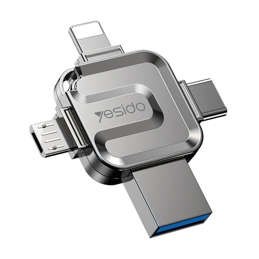 External Memory USB-A 3.0 / Lightning / USB-C / microUSB Yesido FL15, 64Gb