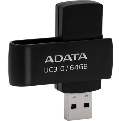 External USB-A 3.2 Memory Adata UC310, 64GB UC310-64G-RBK