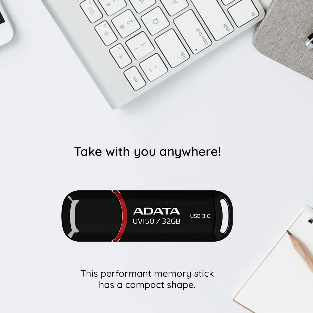 Mémoire externe USB-A 3.2 Adata UV150, 128 Go AUV150-128G-RBK