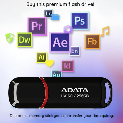 Mémoire externe USB-A 3.2 Adata UV150, 128 Go AUV150-128G-RBK