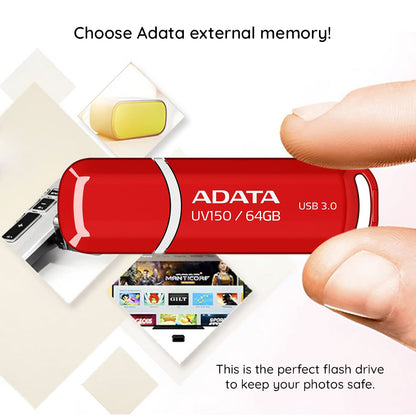 Mémoire externe USB-A 3.2 Adata UV150, 128 Go AUV150-128G-RBK