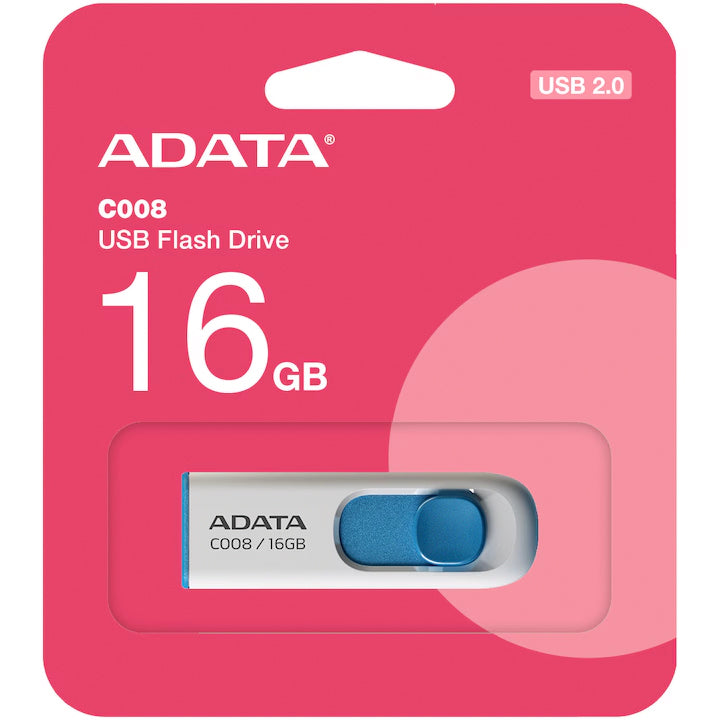 Mémoire Externe USB-A Adata C008, 16Gb AC008-16G-RWE