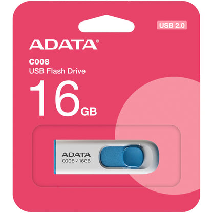 Mémoire Externe USB-A Adata C008, 16Gb AC008-16G-RWE