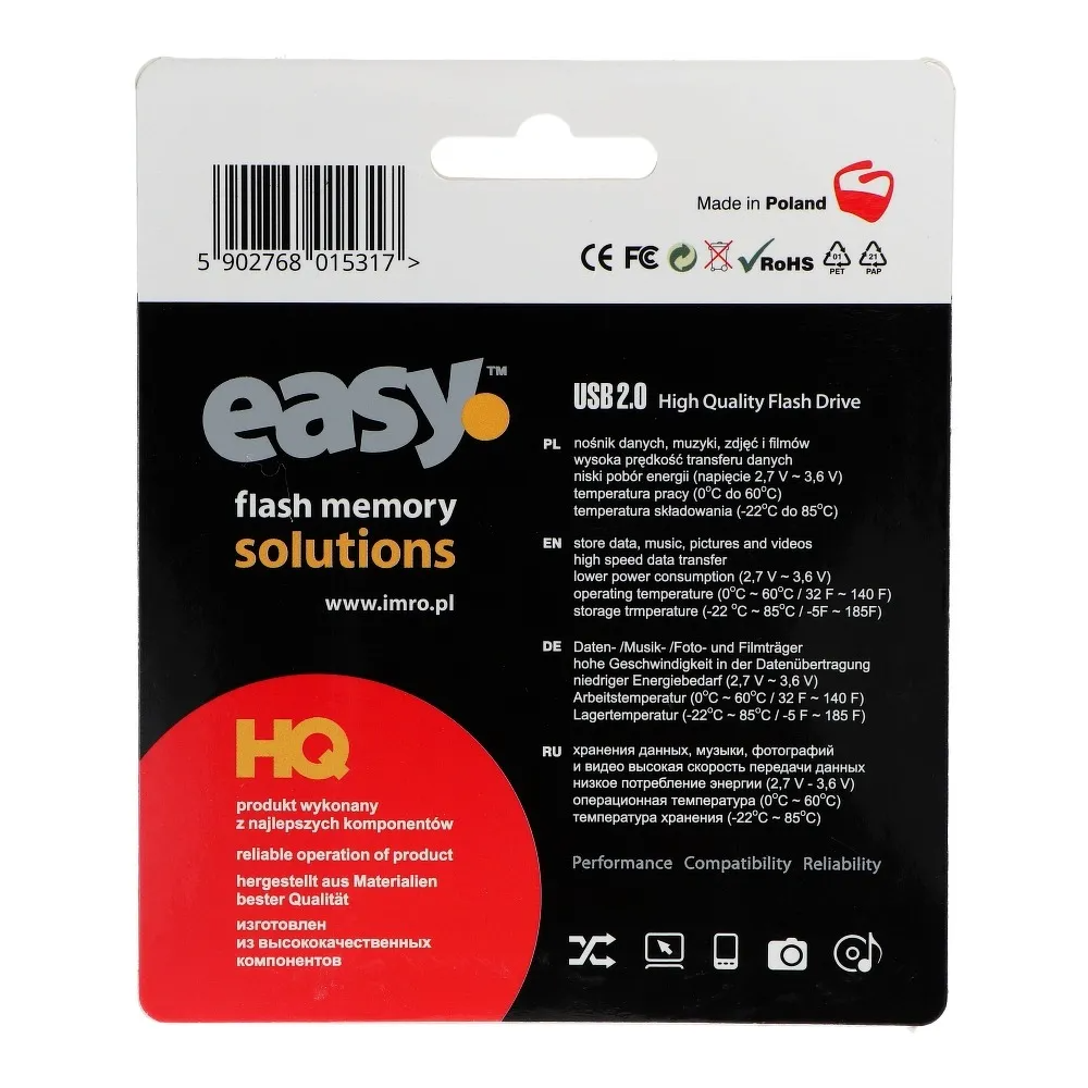External USB-A Memory Imro Easy, 128Gb