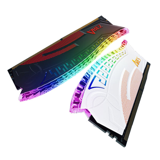 Mémoire RAM Dato Ares Armor, DDR4, RGB, 2 x 8GB, 3600Mhz, CL18, Blanche AMRGB8GX216G36W
