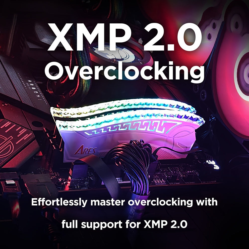 RAM-Speicher Dato Ares Armor, DDR4, RGB, 8GB, 3200Mhz, CL16, Schwarz