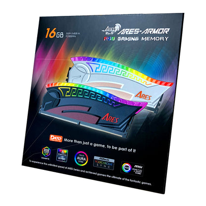 RAM-Speicher Dato Ares Armor, DDR4, RGB, 8GB, 3200Mhz, CL16, Schwarz