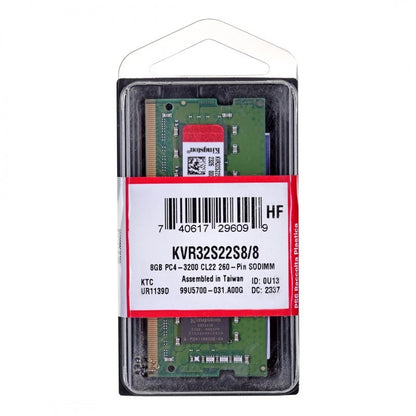 Mémoire RAM Kingston ValueRAM, DDR4 SODIMM, 8GB, 3200Mhz KVR32S22S8/8