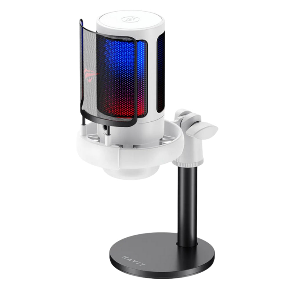 Kardioid-Mikrofon HAVIT GK50, RGB, USB-C, 1.8m, Schwarz