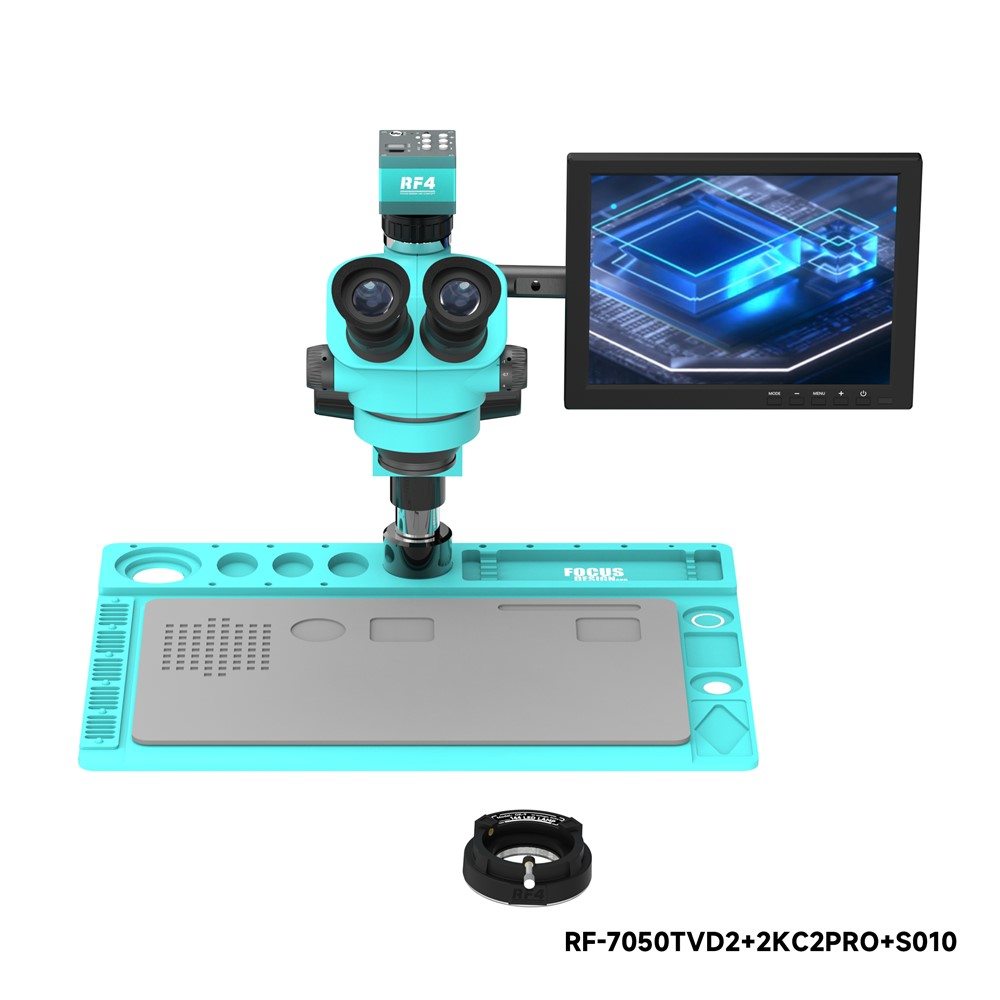 Microscope avec moniteur et caméra RF4 RF-7050TVD2 + 2KC2PRO + S010
