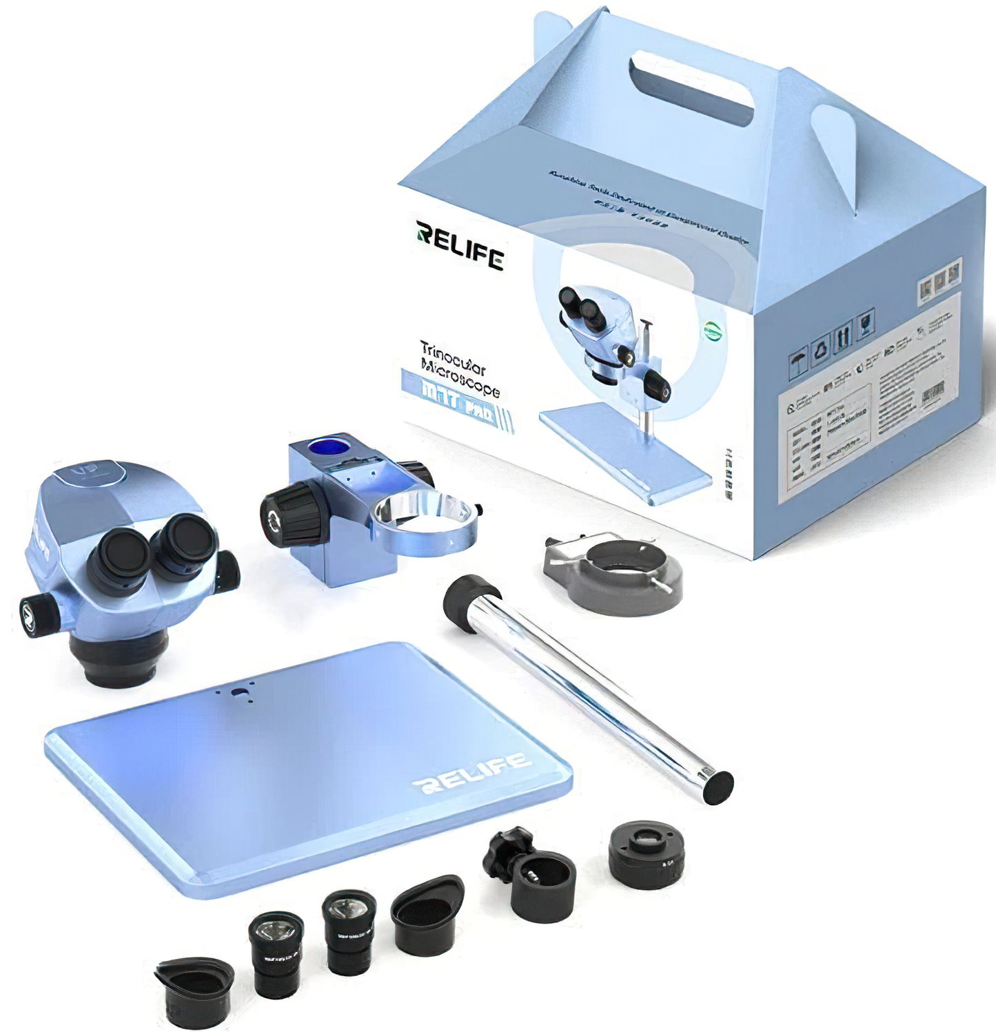 Relife RL-M7T Pro Microscope, Blue