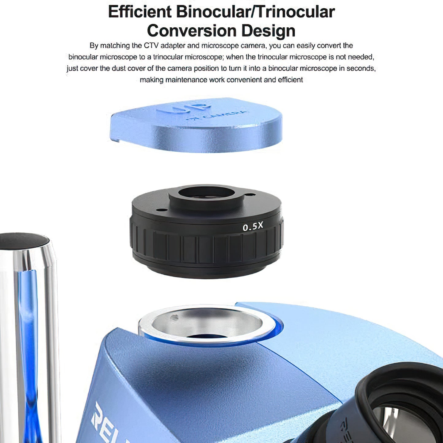 Relife RL-M7T Pro Microscope, Blue