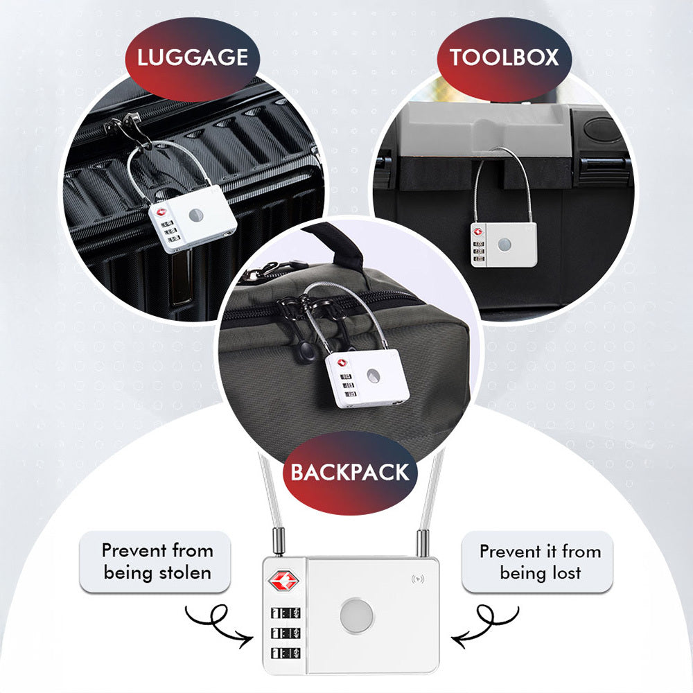 MiLi SmartTag MiLock Luggage pour iOS Series, Blanc HD-P16-L