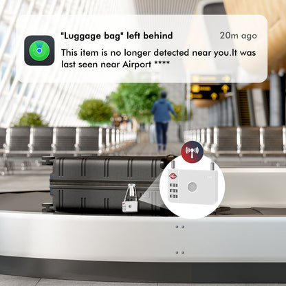 MiLi SmartTag MiLock Luggage pour iOS Series, Blanc HD-P16-L
